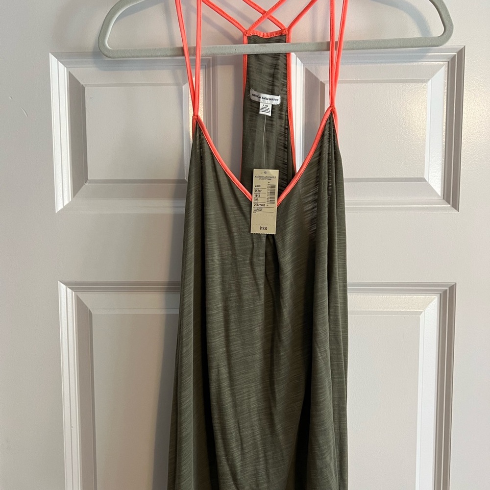 Olive Green Strappy Women's Top- American Eagle NWT
